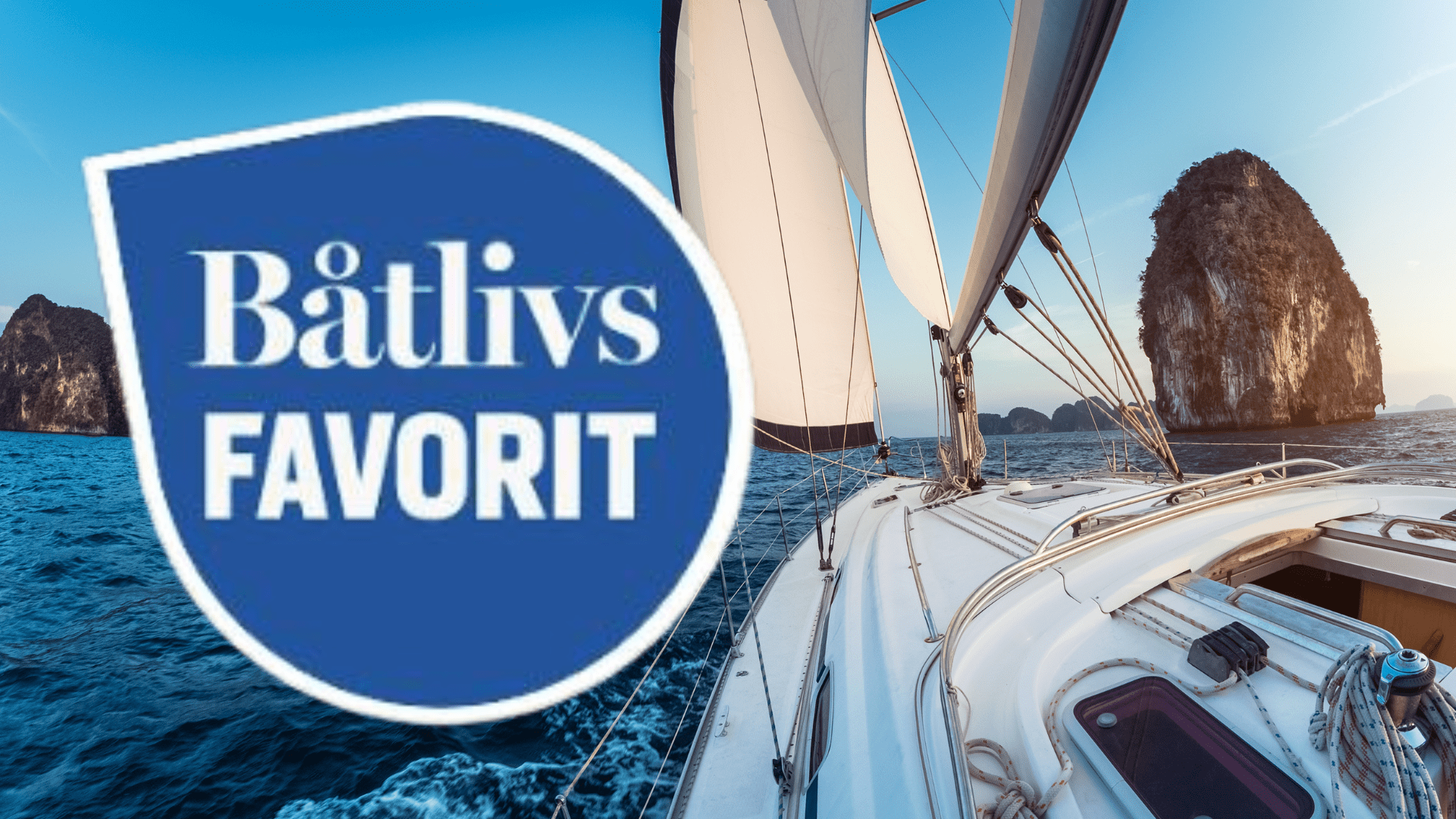 Bild på båtlivs logo och en segelbåt.