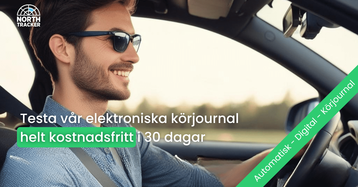 NorthTracker tilbyr muligheten til å teste deres elektroniske kjørebok gratis i 30 dager