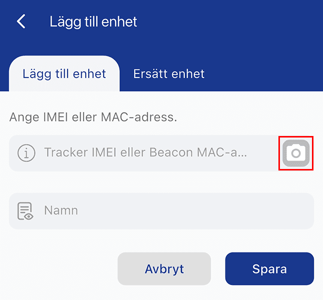 Tryck på kamerasymbolen